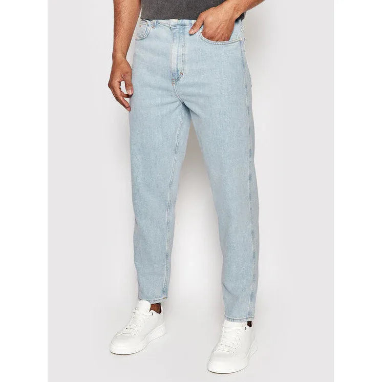 Men's BOSS Tatum Blue Tapered Fit Jeans for Modern Style - Gomix Brands Outlet